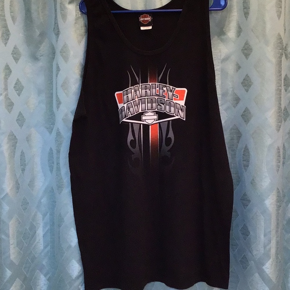 Harley Davidson men’s black tank top size 2X large Florida Design on back